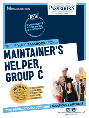 cover image of Maintainer's Helper, Group C